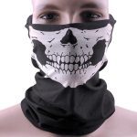 Hommes écharpe Halloween Ride bandana femmes foulard Ski crâne demi visage masque fantôme écharpe cou randonnée écharpes Cuello cagoule masques