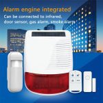 PGST New 433MHz Wireless light Flash Strobe Outdoor Solar Waterproof Siren for Home Burglar Wifi GSM Home Security Alarm System