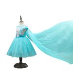 Robe de princesse d'Anna et Elsa avec cape pour petite fille,costume de Reine des neiges, style cosplay et fantaisie, vêtement de fête, nouvelle collection, 2020,