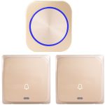 SMATRUL Self Powered Waterproof Wireless DoorBell Door Bell Night Light No Battery EU Plug Smart Home 1 2 Button 1 2 Receiver