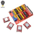 Livraison gratuite! Shield v3 – machine à graver imprimante 3D + 4 pièces A4988, carte d'extension pour Arduino UNO R3 avec câble USB