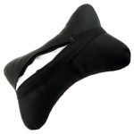2pcs Genuine Leather Car Neck Pillow Protection Design Safety Auto Headrest Support Rest Pillow Black Auto Safety Accessories