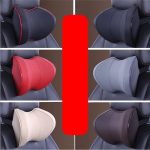 Car Seat Head Neck Rest Massage Auto Pillow Space Memory Neck Headrest Car Cover Vehicular Pillow Seat Headrest Accessories
