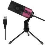 Fifine – Microphone USB cardioïde à condensateur en métal, studio d'enregistrement de voix off, pour ordinateur portable, Windows, YouTube-K669