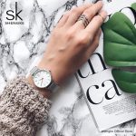 2020 SK Super Slim Sliver Mesh Stainless Steel Watches Women Top Brand Luxury Casual Clock Ladies Wrist Watch Relogio Feminino