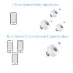Tuya Smart WiFi Light Socket Lamp Holder for Led Bulb E27 E26 Google Home Echo Alexa Voice Control, Remote Control ON OFF