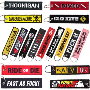 Motorcycle Car keychain Freedom key tag Embroidery yellow key chain key holder OEM key ring for Aviation Gifts Jewelry llavero