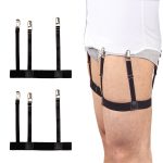 2 pièces hommes chemise reste ceinture avec Clips de verrouillage antidérapants garder chemise niché jambe cuisse jarretelles jarretelles sangle LL @ 17