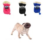 4pcs/set Pet Winter Warm Soft Cashmere Anti-skid Rain Shoes For Dog Pet Windproof Soft Footwear Anti-slip Waterproof Shoes