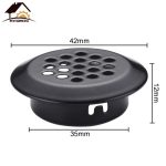 Myhomera 6pcs Wardrobe Cabinet Mesh Hole Air Vent Core Vents Convex Flat Louver Ventilation Cover Stainless Steel 19mm/25mm/53mm