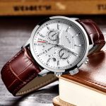 LIGE Mens Watches Gift Top Luxury Brand Waterproof Sport Watch Chronograph Quartz Military Genuine Leather Relogio Masculino