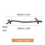 KAK Fashion Tree Branch Furniture Handle 96mm 128mm Black Silver Bronze Kitchen Cabinet Handles Drawer Knobs Door Pulls Hardware