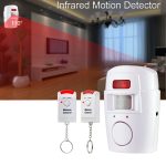 2 Remote Controller Wireless Home Security PIR Alert Infrared Sensor Alarm system Anti-theft Motion Detector Alarm 105DB Siren