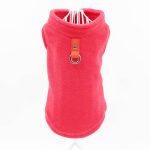 Blank Dog Vest Soft Fleece Clothes for Small Dogs Solid Candy Color Dog Tshirt With Dog Harness Leash D-Ring Pug Yorks Coat