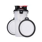 Dog 2 in 1 Bottle Pet Feeder Dog Water Bottle Collapsible Folding Bowl Travel Outdoor Food Water Storage For Cat Dog