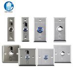 Metal Stainless Switch door exit button push to open Home Release Button with LED Light For Access Control Lock System NO/COM