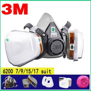 3M 6200 Gas Mask Paint Spraying Safety Work Half Face Respirator Industry Dust Mask With Filter