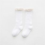 Chaussettes montantes en coton avec dentelle pour enfants, bas à volants, bon marché, pour filles, princesse, jambières, livraison gratuite