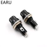 5pcs/lot 5*20mm 6*30mm Glass Fuse Holders 5x20 6x30 Insurance Tube Socket Fuse Holder For Insurance Panel Mount Fuse Holder