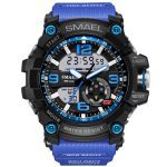 SMAEL Men Military Watch 50m Waterproof Wristwatch LED Quartz Clock Male relogios masculino 1617 Digital Sports Watches Men's