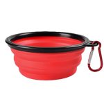 Dog 2 in 1 Bottle Pet Feeder Dog Water Bottle Collapsible Folding Bowl Travel Outdoor Food Water Storage For Cat Dog