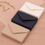 20 enveloppes classiques blanches noires Kraft vierges Mini fenêtre en papier, enveloppe d'invitation de mariage, enveloppe cadeau