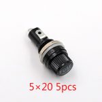 5pcs/lot 5*20mm 6*30mm Glass Fuse Holders 5x20 6x30 Insurance Tube Socket Fuse Holder For Insurance Panel Mount Fuse Holder