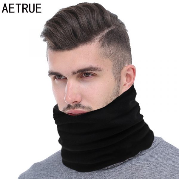 AETRUE – écharpe tricotée pour homme et femme, chaude et douce, en molleton, à la mode, pour l'hiver