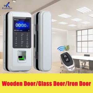 Fingerprint Electronic Door Lock Glass DoorLlock Universal Smart Door Lock Fingerprint Touch Lock Anti-theft Lock
