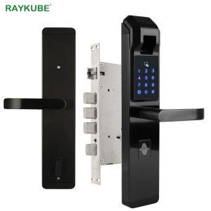RAYKUBE R-FZ3 Mot de Passe et RFID Déverrouiller la Serrure de Porte d'Empreinte Biométrique