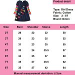 DXTON – Robe d’hiver pour fille, à manches longues, en coton, pour enfants de 2-8 ans, nouvelle collection 2018