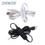 DC 5V LED Dimmer USB Port Power Supply Line Dimming Color-matching Extension Cable With ON OFF Switch Adapter For LED Light Bulb