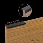 KAK Black Silver Hidden Cabinet Handles Zinc Alloy Kitchen Cupboard Pulls Drawer Knobs Bedroom Door Furniture Handle Hardware