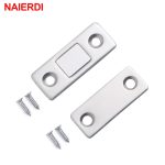NAIERDI 2pcs/Set Magnetic Cabinet Catches Magnet Door Stops Hidden Door Closer With Screw For Closet Cupboard Furniture Hardware