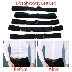 Ceinture réglable pour faciliter le séjour de la chemise bretelles de support de chemise antidérapantes anti-rides support de ceinture de verrouillage près de la chemise-séjour
