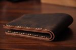 Portefeuille Vintage Crazy horse en cuir véritable pour hommes, fait à la main, court, porte-monnaie avec pince à billets