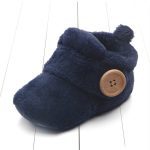 Pantoufles souples antidérapantes pour bébé garçon et fille, jolies chaussures de premiers marcheurs, chaudes, mode hiver