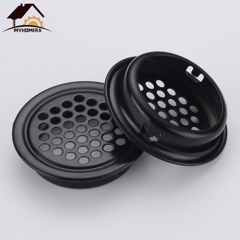 Myhomera-6pcs-Wardrobe-Cabinet-Mesh-Hole-Air-Vent-Core-Vents-Convex-Flat-Louver-Ventilation-Cover-Stainless-Steel-19mm/25mm/53mm Myhomera 6pcs Wardrobe Cabinet Mesh Hole Air Vent Core Vents Convex Flat Louver Ventilation Cover Stainless Steel 19mm/25mm/53mm