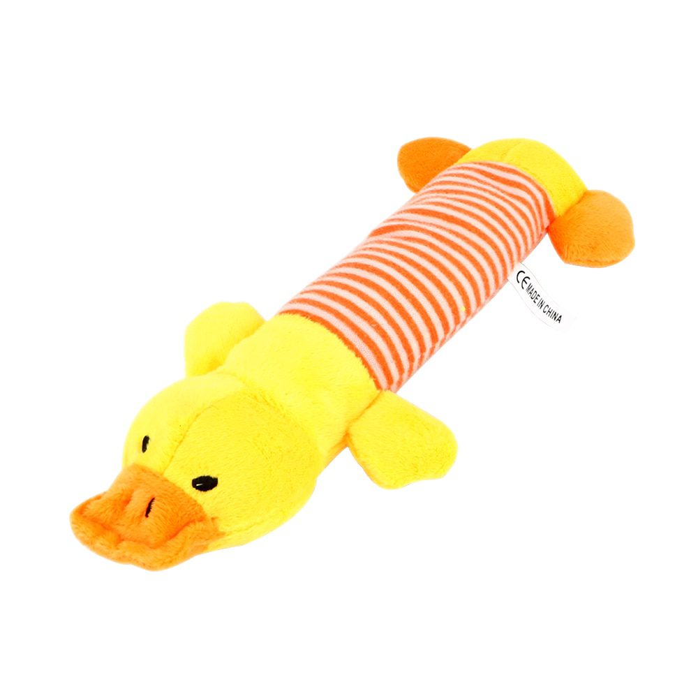 Squeak Chew Dog Toys Sound Dolls Dog Cat Fleece Pet Funny Plush Toys Elephant Duck Pig Fit for All Pets Durability