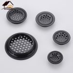 Myhomera 6pcs Wardrobe Cabinet Mesh Hole Air Vent Core Vents Convex Flat Louver Ventilation Cover Stainless Steel 19mm/25mm/53mm