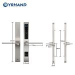 European waterproof biometric fingerprint door Locks electronic Smart door lock RFID Card code lock For Aluminum Glass Door