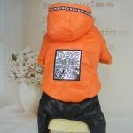 Fashion Silver Color Dog Down Jacket Winter Jumpsuit For Dogs Waterproof Hoodie Dog Clothes Cotton-padded Warm Coat Pet Costumes