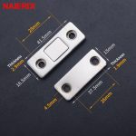 NAIERDI 2pcs/Set Magnetic Cabinet Catches Magnet Door Stops Hidden Door Closer With Screw For Closet Cupboard Furniture Hardware
