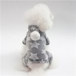 Fleece Dog Pajamas Jumpsuit Winter Dog Clothes Star Pattern Warm Jumpsuits Coat For Small Dogs Puppy Dog Cat Clothing Jumpsuits