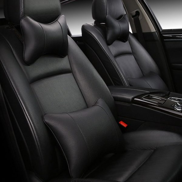 Artificial Leather Car Neck Pillows Support Comfortable Universal Single Headrest Fit For Most Auto Accessories Fills Fiber