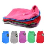 Blank Dog Vest Soft Fleece Clothes for Small Dogs Solid Candy Color Dog Tshirt With Dog Harness Leash D-Ring Pug Yorks Coat