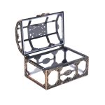 Conteneur d'argent en plastique boîte de rangement jouets Pirate Transparent Anime jouets pour enfants Pirate cristal gemme boîte au trésor jouets figurines