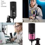 Fifine – Microphone USB cardioïde à condensateur en métal, studio d'enregistrement de voix off, pour ordinateur portable, Windows, YouTube-K669