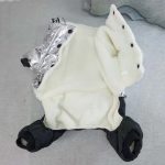 Silver Jumpsuit For Dogs Thick Pet Hoodie Parka Winter Dog Clothes Warm Four Legs Overalls For Small Dogs Puppy Schnauzer 10A