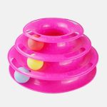 Three Levels Pet Cat Toy Training Amusement Plate Kitten Tower Tracks Disc Cat Intelligence Amusement Triple Disc tumblers